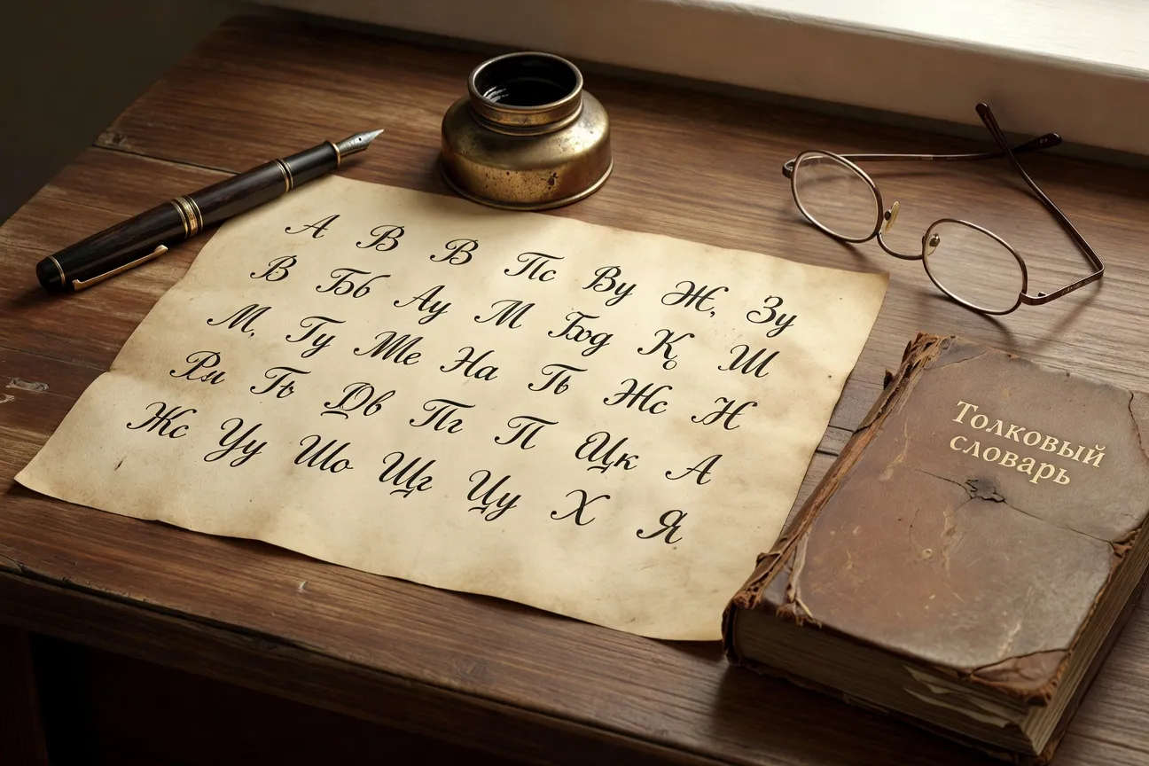 Tableau de l'alphabet cyrillique russe avec prononciation française