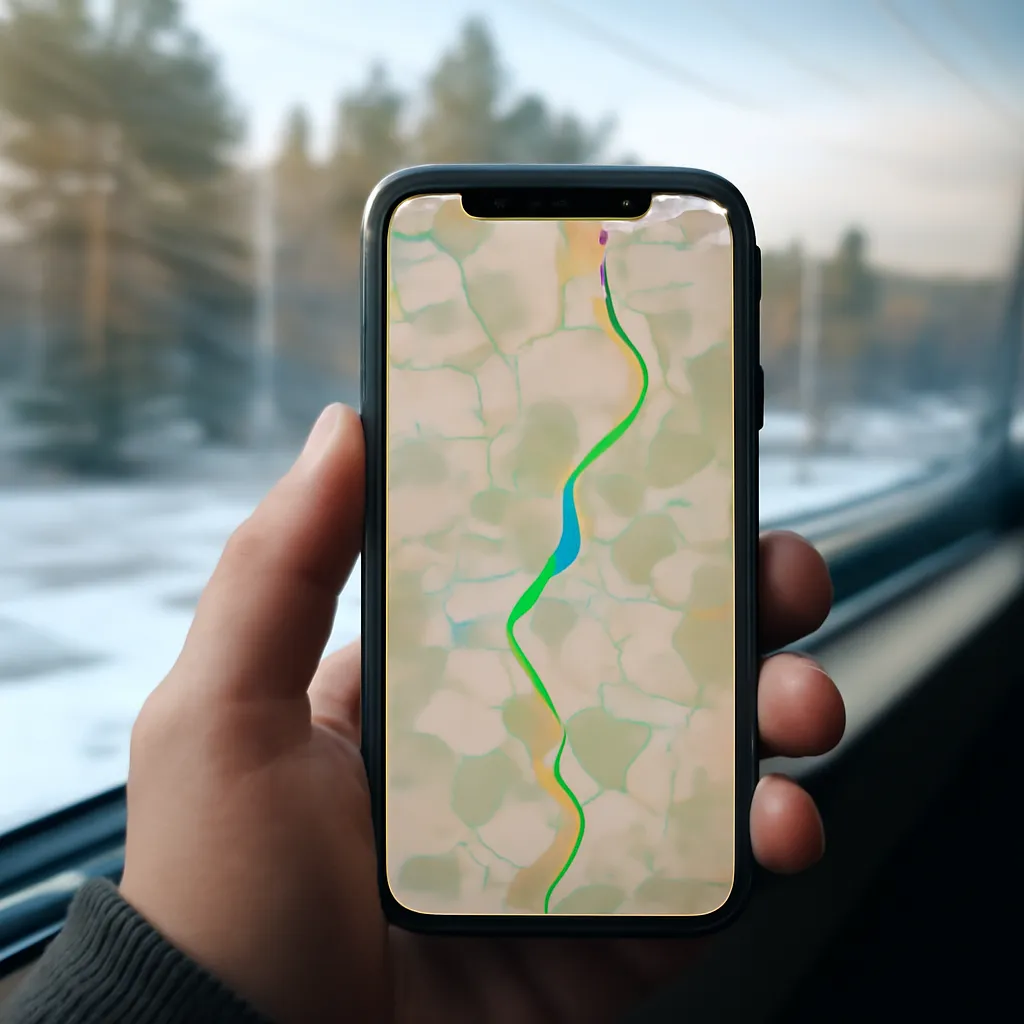 Utilisation d'une application de navigation à bord d'un train en Russie